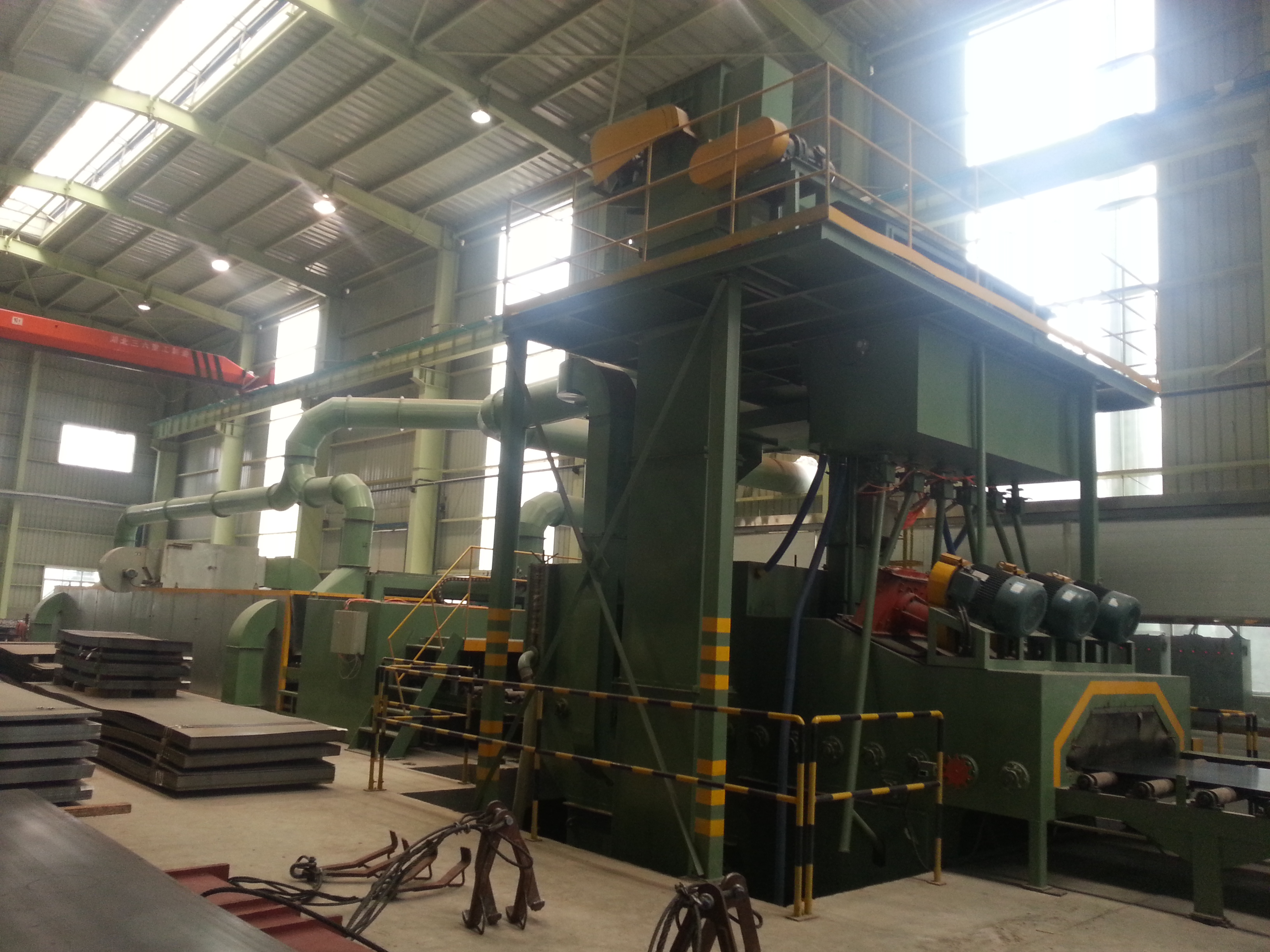 钢板预处置惩罚线抛丸机