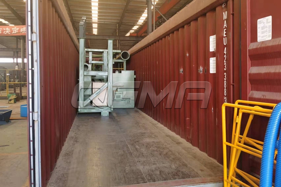 尊龙凯时人生就是搏机械倾斜滚筒式抛丸机出口到加拿大